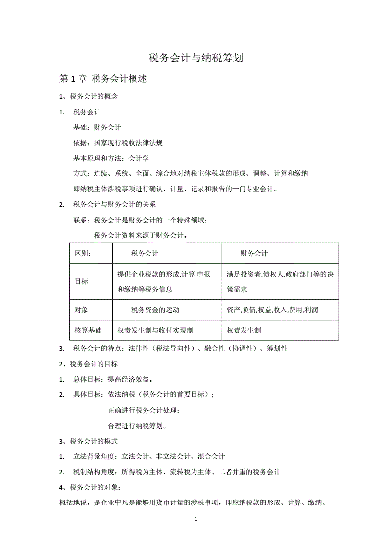 税收筹划的18种方法